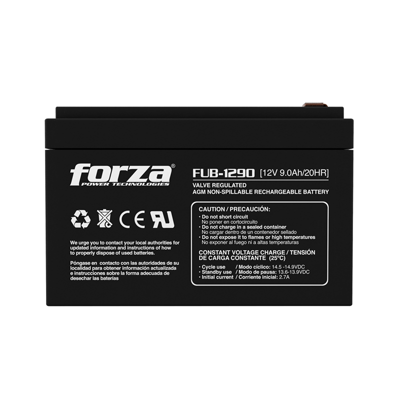 Forza Bateria 12 Voltios 9 Amperios Recargable